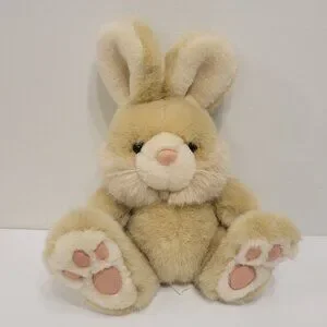 AMC | Toys | Vintage Amc 985 Bunny Rabbit Tan Big Feet Pink Pads Plush ...